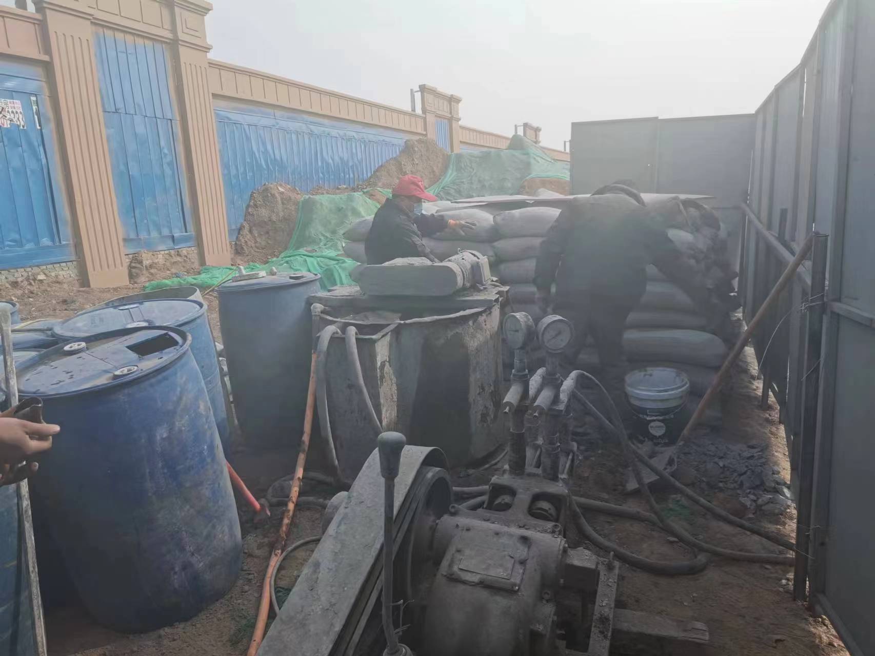 个旧房屋下沉注浆